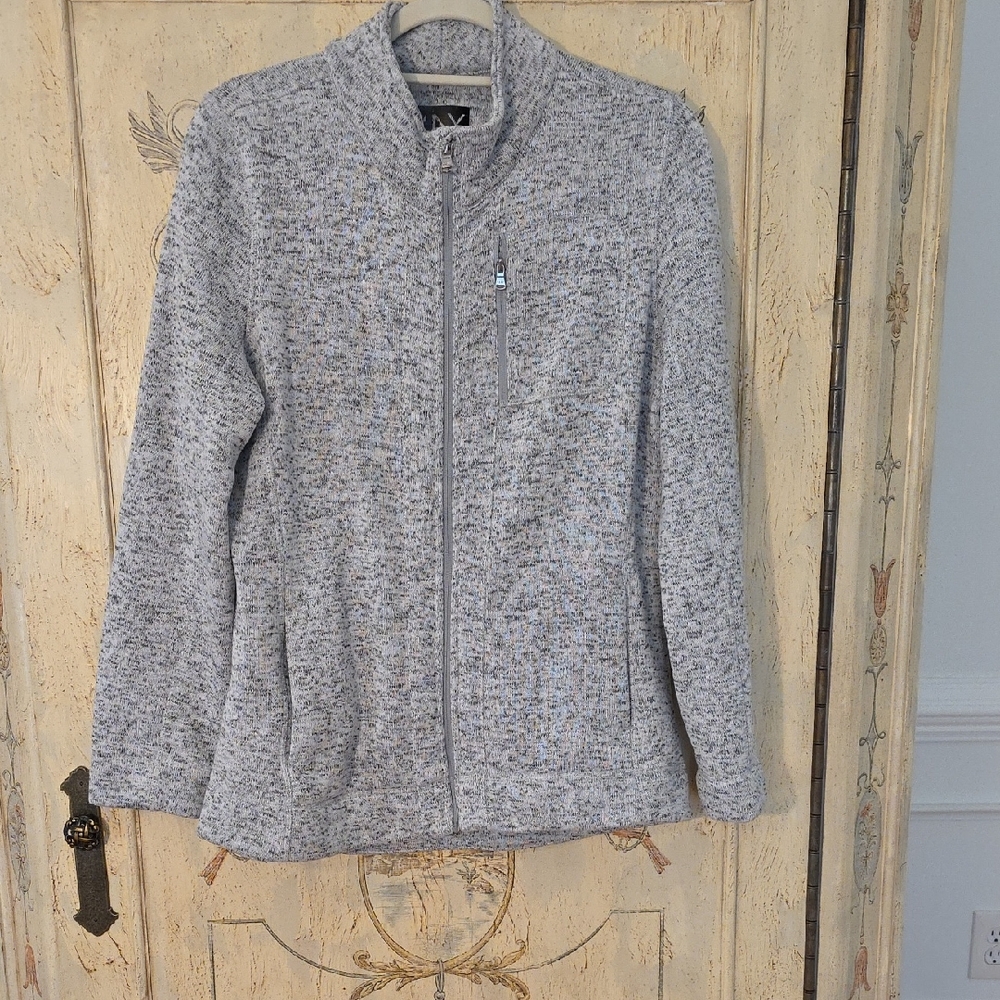 Marc New York Women's Light Gray Teddy Jacket